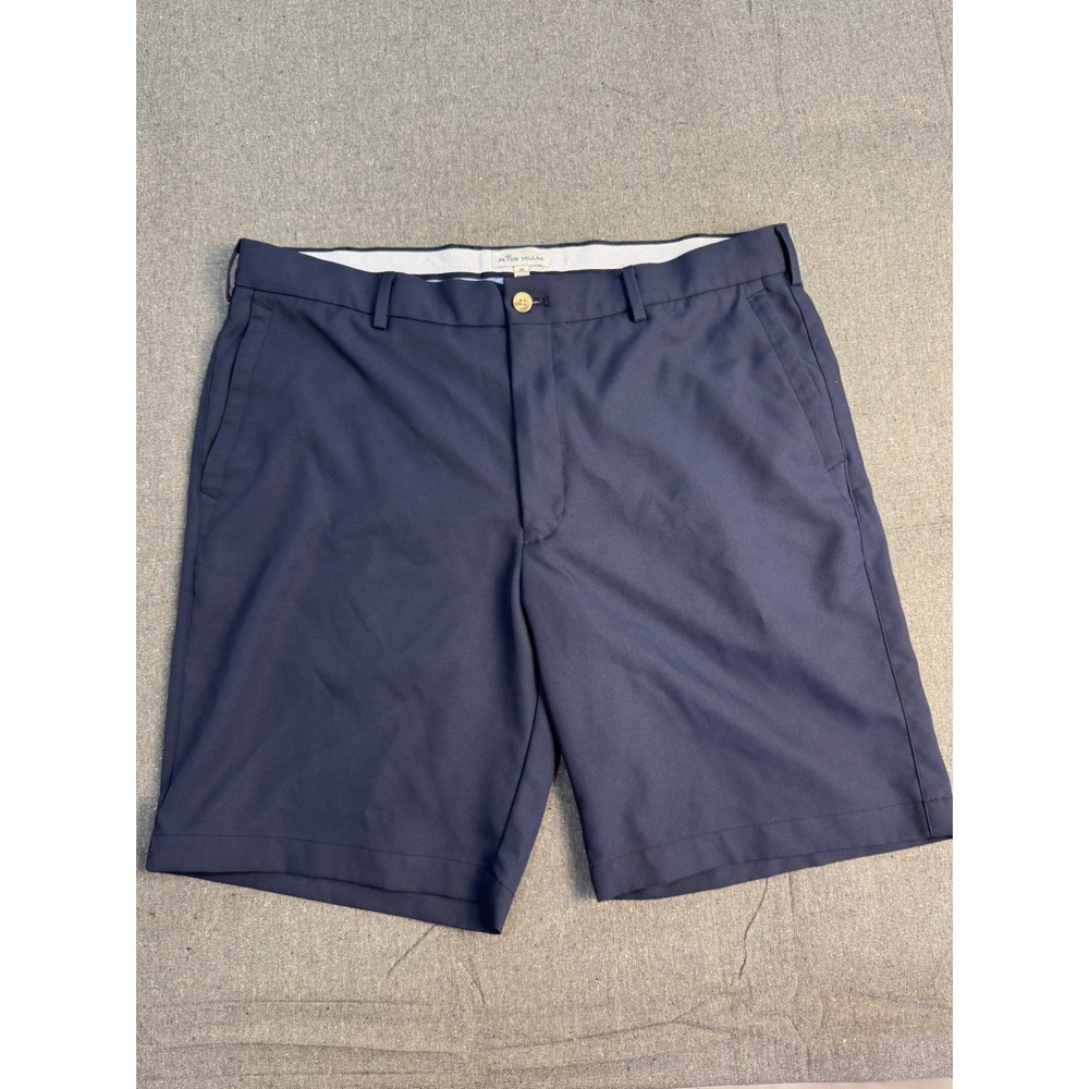 Peter Millar Golf Shorts Mens 36 Salem Performance Navy ME0EB82 Casual Chino
